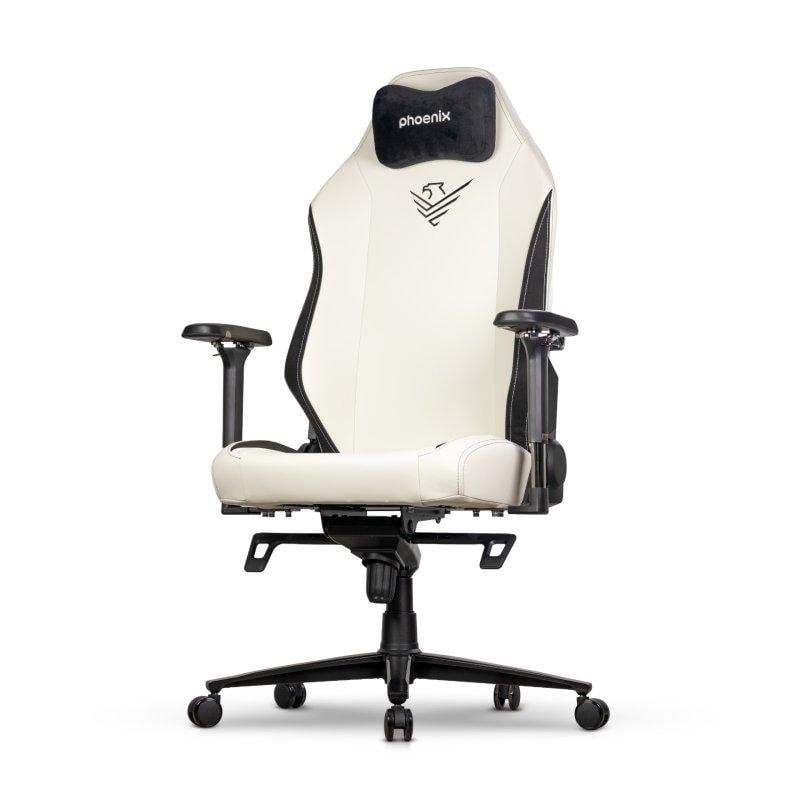 Phoenix Silla Gaming Phoenix Monarch Remaster Cuero Napa Negra y Blanca Talla R