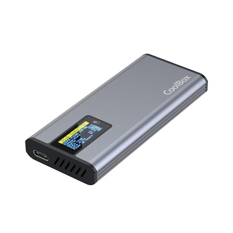 coolbox Boîtier externe CoolBox miniChase M.2 Aluminium Grey USB 3.2 Gen 2 avec écran LCD
