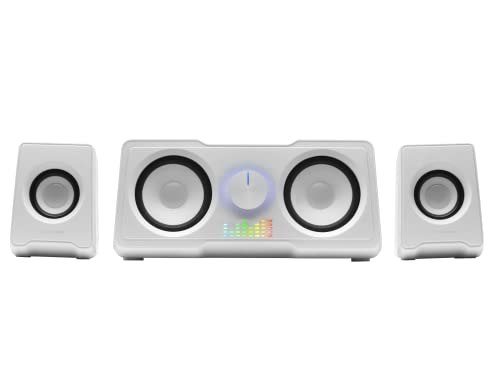 mars-gaming Haut-parleurs Mars Gaming MS22W 2.2 RGB Flow avec subwoofer 35W White