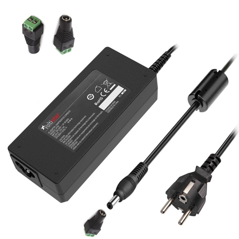 voltistar Chargeur pour moniteur TFT 12V 5A 60W connecteur adapté pour bande LED