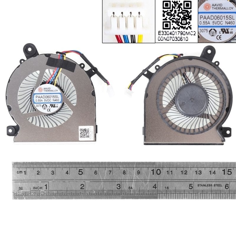 portatilmovil Ventilateur de processeur graphique pour ordinateur portable MSI GL66 N477 GF66 GF76 MS-1583 Paad05015sl