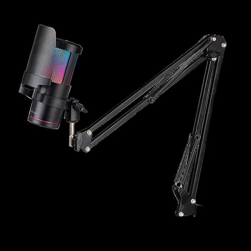 Watio Wave Microphone Microphone Dynamique avec rétroéclairage ARGB, Connexion USB, fréquence de réponse de 20 Hz à 20 kHz, Corps en métal résistant