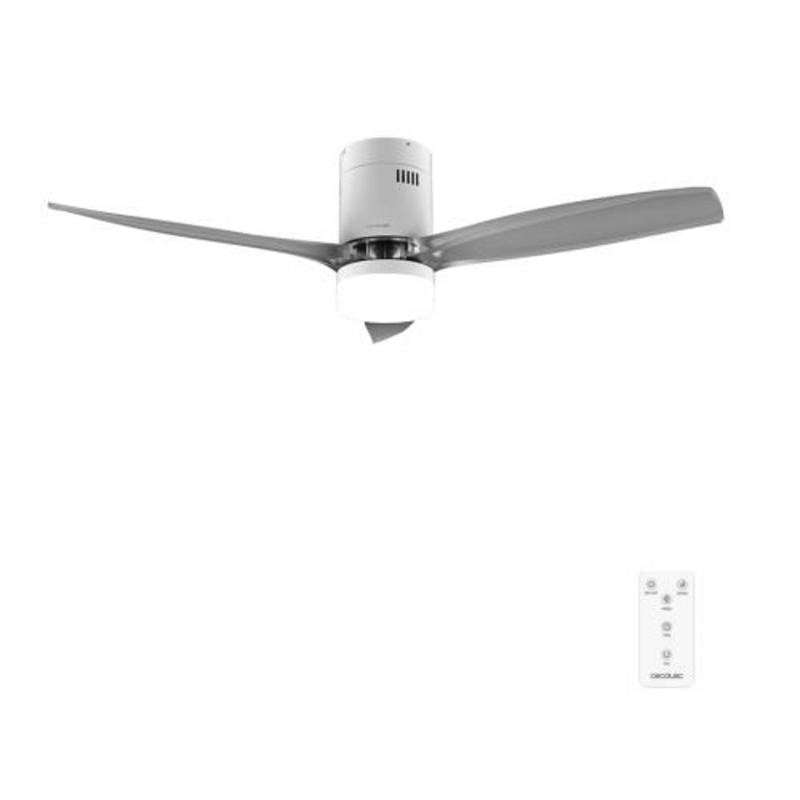 cecotec Ventilateur de Plafond avec Lumière Cecotec EnergySilence Aero 5400 White 40W 132cm 6 Vitesses Télécommande Minuterie Hiver Été