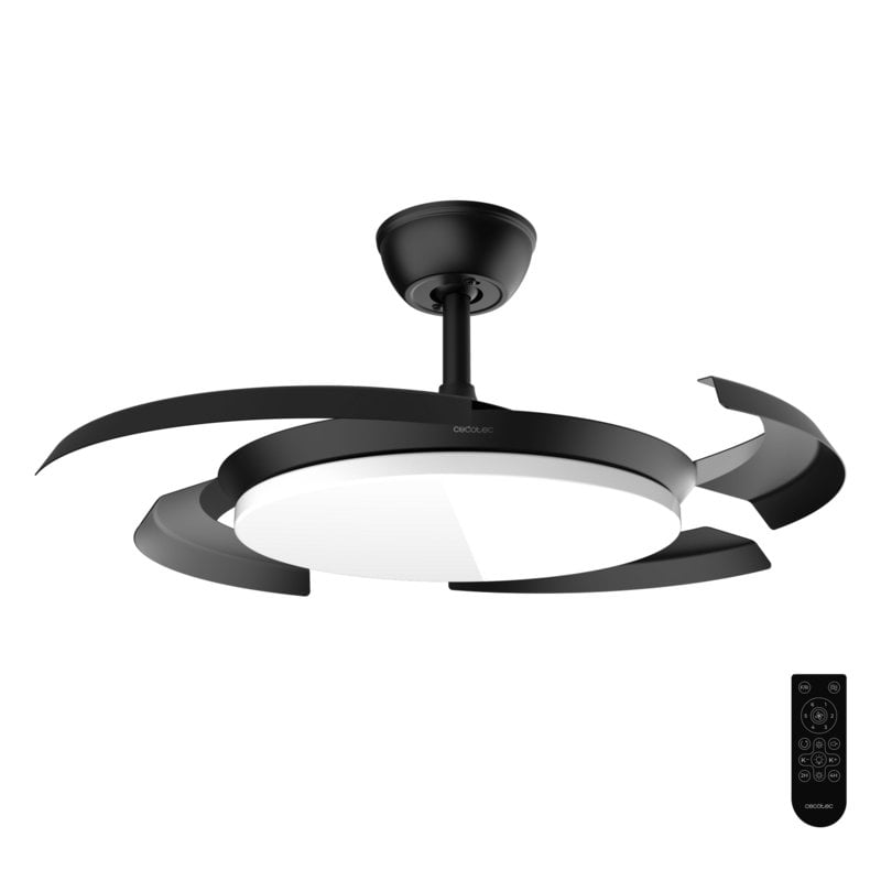 cecotec Ventilateur de Plafond avec Lumière Cecotec EnergySilence Aero 4500 30W 107cm 6 Vitesses Pales Rétractables Télécommande Minuterie Fonction Hiver