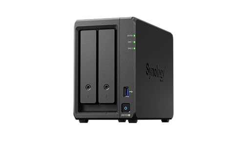 Synology Kit NAS DS725 à 2 Baies, processeur Ryzen, mémoire 4 Go, utilisateurs Standard 2,5 GbE-NIC, revendeur Domestique autorisé, Field Lake, Support téléphonique, DiskStation