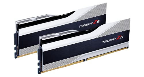 G.Skill Trident Z5 Series (Intel XMP) 32 Go (2 x 16 Go) 288 broches SDRAM DDR5 6400 CL32-39-39-102 1,40 V Dual Channel Desktop Memory F5-6400J3239G16GA2-TZ5S (Metallic Silver)