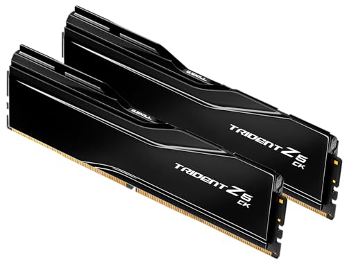 G.SKILL Trident Z5 CK Series DDR5 RAM (Intel XMP 3.0) 48 Go (2 x 24 Go) 8200MT s CL40-52-52-131 1,40 V Mémoire CU-DIMM pour ordinateur de bureau – Noir miroir (F5-8200C4052G24GX2-TZ5CK)