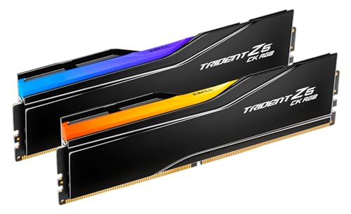G.SKILL Trident Z5 CK RGB Series (Intel XMP 3.0) DDR5 RAM 48 Go (2 x 24 Go) 8200MT s CL40-52-52-131 1,40 V Mémoire CUDIMM – Noir miroir (F5-8200C4052G24GX2-TZ5CRK)