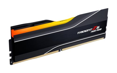 G.SKILL Trident Z5 Neo RGB Series DDR5 RAM (AMD Expo Intel XMP 3.0) 32 Go (1 x 32 Go) 6000 MT s CL38-48-48-96 1,25 V mémoire U-DIMM pour ordinateur de bureau – Noir mat (F5-6000J3848D32GX1-TZ5NR)