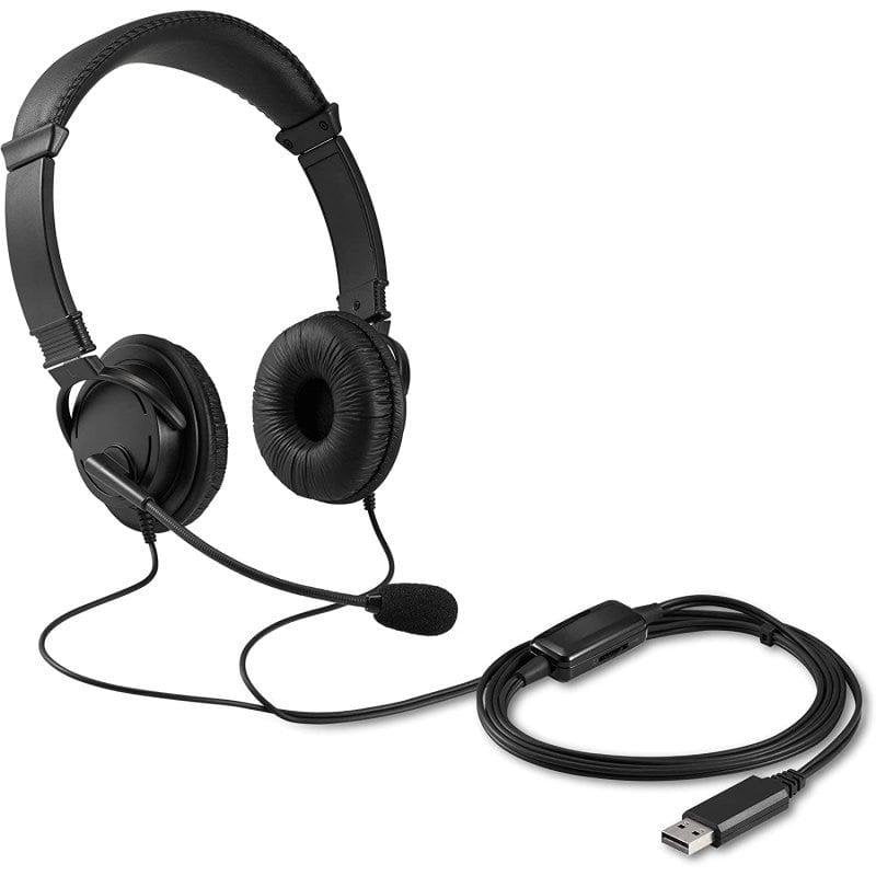 Kensington Casque Kensington K33065WW USB avec micro à réduction de bruit, câble 1,8 m, Black