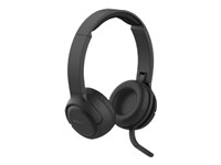 Kensington Casque Kensington H1050 EQ sans fil Bluetooth avec réduction de bruit, micro rabattable, Black