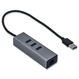 i tec Metal USB 3 0 HUB 3 Port Gigabit Ethernet Adapter
