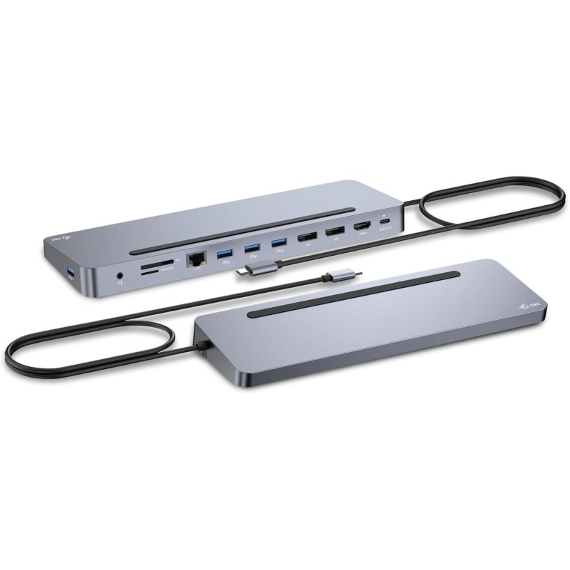 i-tec Station d'accueil I-Tec USB-C 3 écrans externes 4K alimentation 100 W Ergonomique Métal