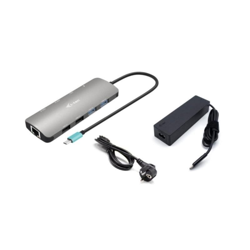 i-tec USB-C Metal Nano 2x Display Docking Station Power Delivery 100W Adaptateur secteur 100W