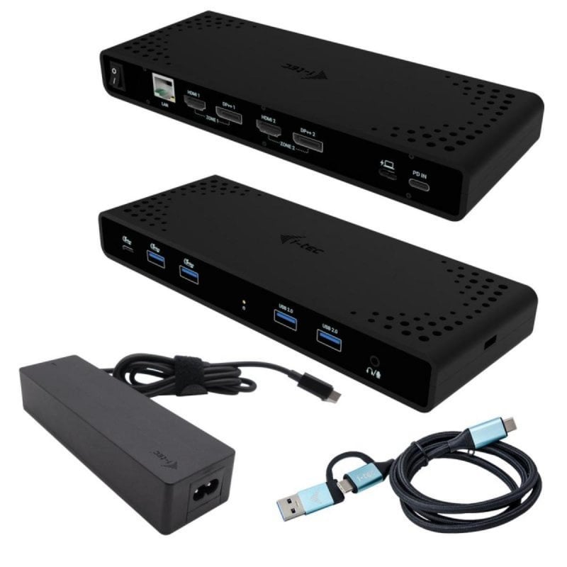 i-tec Estación de acoplamiento i-tec Universal Dual 4K Power Delivery 85W 2HDMI 2DP USB-C LAN Negro