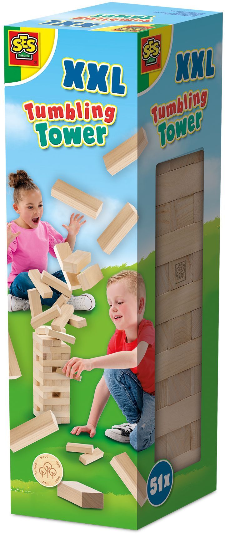 Tour dempilage en bois XXL - SES CREATIVE - Outdoor - Developpe motricite - Activite de plein air - Age 5