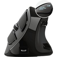 Trust Voxx Souris Verticale sans Fil Rechargeable, Bluetooth ou 2.4 GHz, 9 Boutons, 1200-2400 PPP, Souris Bluetooth Ergonomique pour PC, Mac, Macbook, Ordinateur, Chromebook - Noir