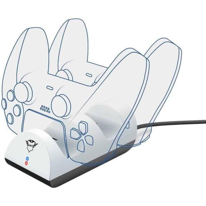 Station de charge pour manette PS5 - TRUST - Dock Duo GXT 254