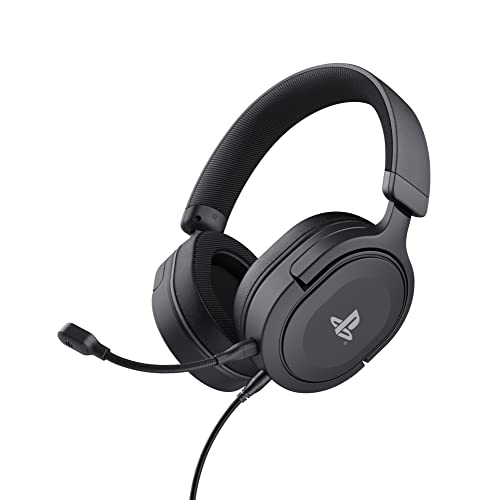 Trust Gaming GXT 498 Forta Casque PS5 Durable Licence Officielle pour Playstation 5 Casque Gamer PS4 Arceau Reglable Cable de 12 m Casque Gaming Over Ear avec Microphone Detachable Black
