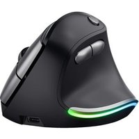 Trust Bayo Souris Ergonomique sans Fil avec Conception Durable, Prévention Syndrome de la Souris et Epicondylite, 800-2400 DPI, 6 Boutons, Souris Verticale Rechargeable pour PC, Portable, Mac