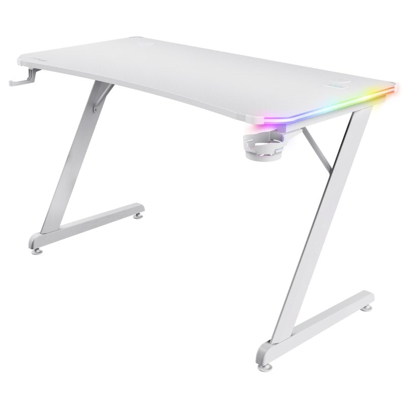 Trust Bureau de jeu Trust GXT 709W Luminus 120 x 60 cm RGB White