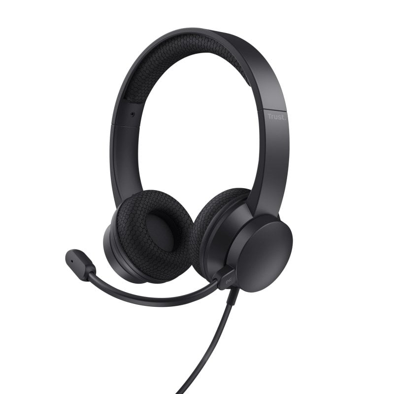 Trust CASQUE TRUST HS-260 25334 USB ADAPTATEUR USB USB-C MICROPHONE PLIABLE AVEC BANDEAU RÉGLABLE ANTIBRUIT