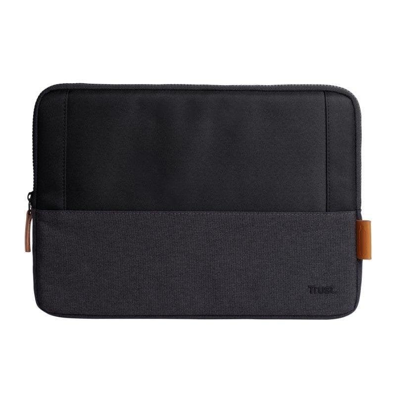 Trust Étui Trust Lisboa Sleeve pour Ordinateur Portable 13,3 Polyester Recyclé Black Rembourré