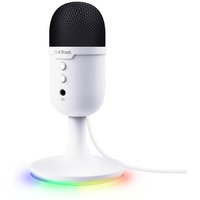 Trust Microphone cardioïde USB Trust Yunix, compact, RVB, muet, sortie casque, White
