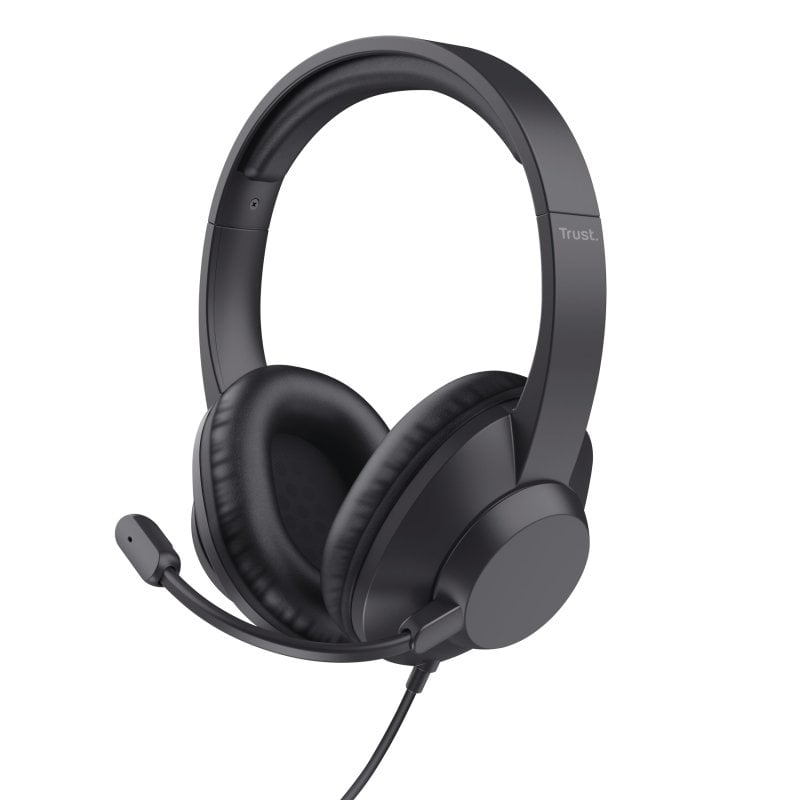 Trust Casque Trust Ayda Max USB filaire USB-A USB-C pour bureau avec micro, Black