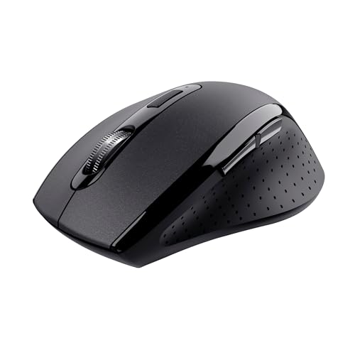 Trust Sura Souris sans Fil pour Laptop PC Mac, DPI 800-1200, 6 Boutons, Portée Radio de 10 Mètres, Capteur Optique, Micro-récepteur USB, Souris sans Fil pour Droitiers, Dell, Macbook, Noir