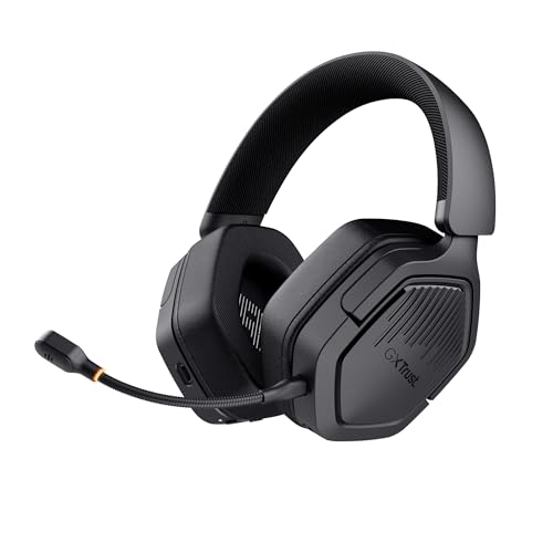 Trust GXT 1493 Ravox Casque Gaming sans Fil Bluetooth 2.4 GHz pour PS5 PS4 Switch PC Xbox Mobile, Pilotes 50mm, Batterie 70 Heures, Faible Latence, Casque Gamer Over-Ear avec Microphone, Noir