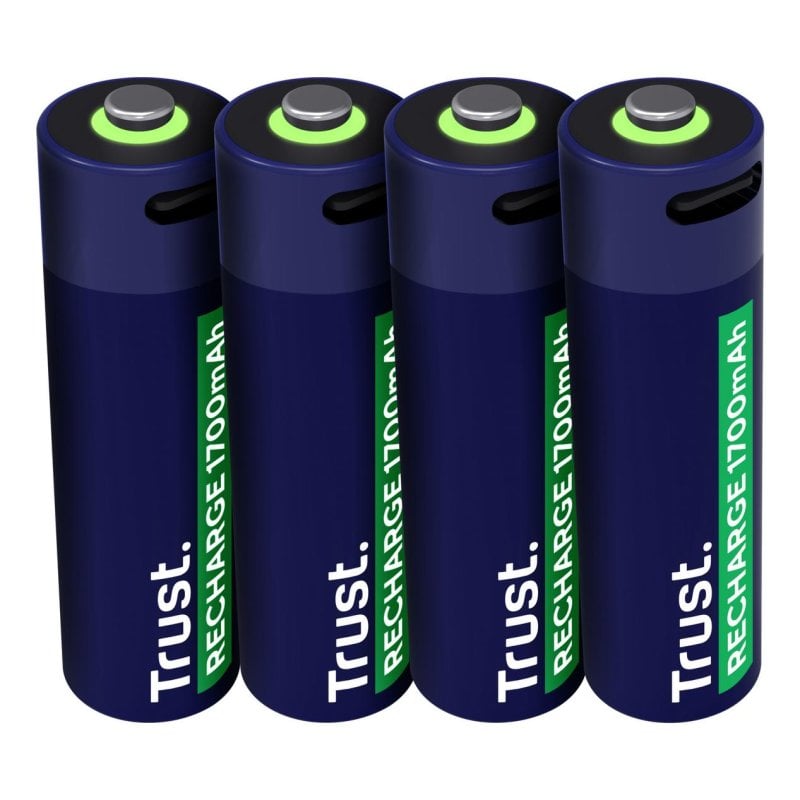 Trust Batteries Rechargeables Trust 25631 AA 1700 mAh 4 pièces 2 h