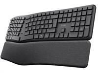Trust Clavier Trust Keyra sans fil ergonomique AZERTY multidispositif à membrane