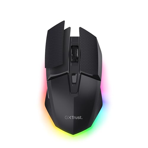 GXTrust Felox Souris Gamer sans Fil Rechargeable 12000 DPI, Noir