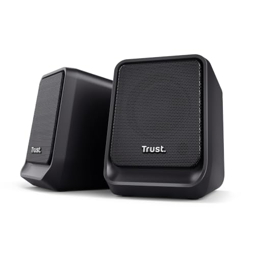 Trust Milo Enceinte PC 2.0 Compact USB-C Stéréo 12W (6W RMS), Noir