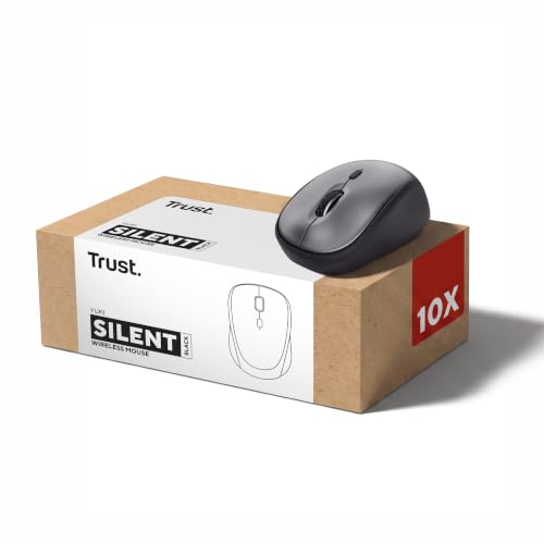 Trust 10 Pièces Yuki Souris sans Fil Silencieuse avec Pile, Noir