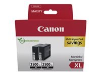 Canon PGI-2500XL BK Twin Pack - pack de 2 - XL - Black - original - reservoir d'encre