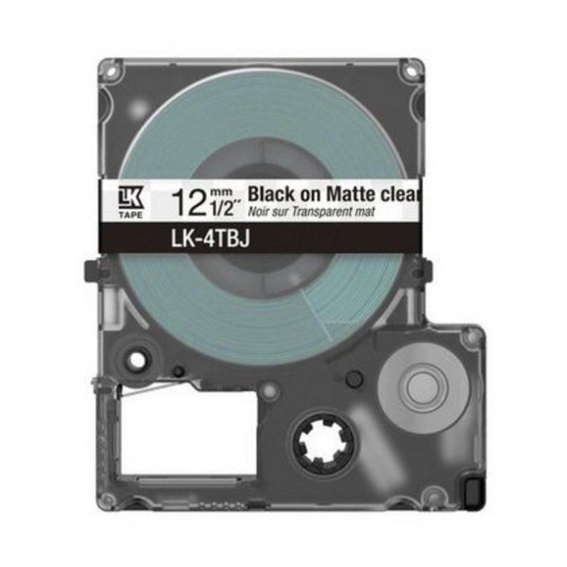 Epson Cartouche d'étiquettes Epson C53S672065 Black transparent 1,2 cm