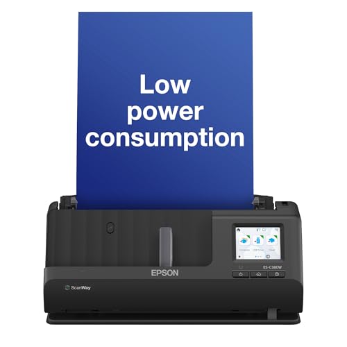 Epson ES-C380W Workforce Wi-FI Ultra-Compact 30 ppm Alimentation Automatique, Scanner Couleur sans PC