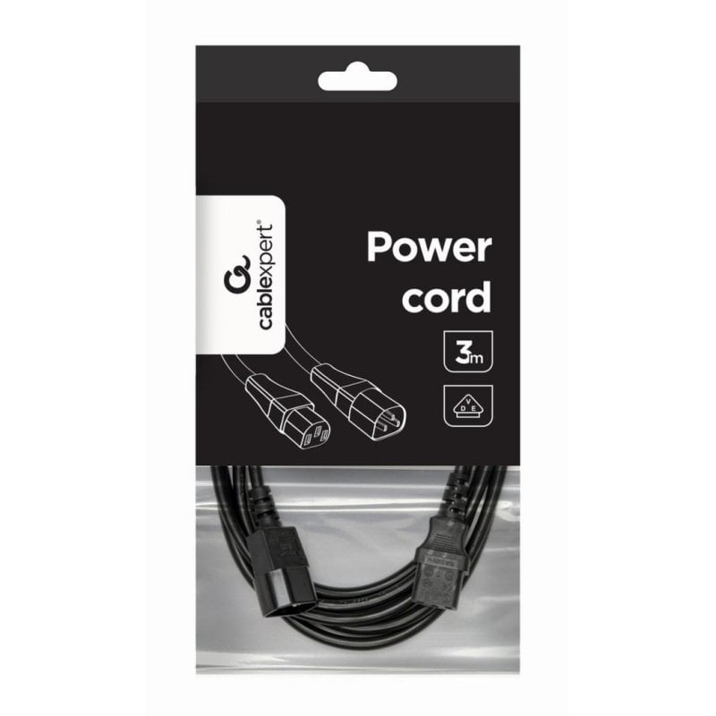 Gembird Câble d'extension Gembird PC-189-VDE-3M C14 à C14 3 mètres