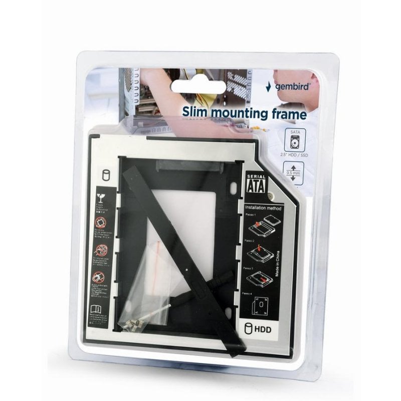 Gembird Panneau accessoire Gembird MF-95-01 installation SSD 2,5 baie 5,25