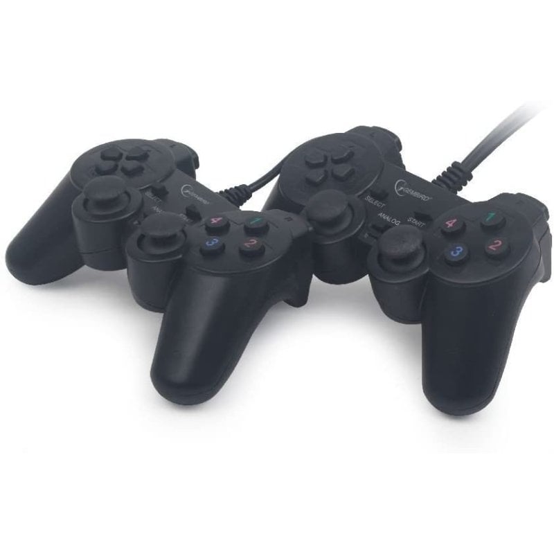 Gembird Gembird JPD-UDV2-01 accessoire de jeux vidéo Black USB 2.0 Manette de jeu Analogique Numérique PC