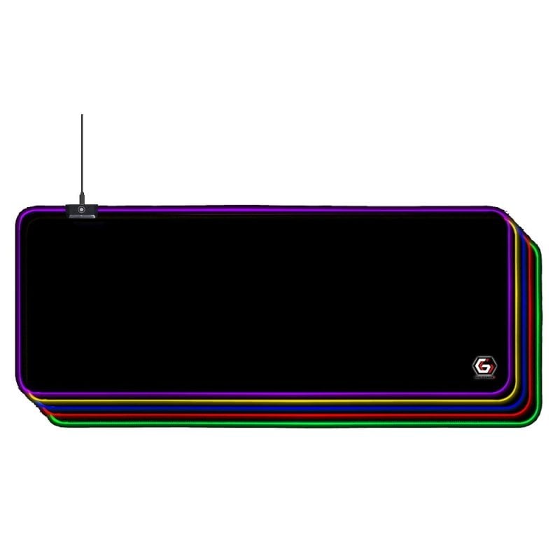 Gembird Gembird MP-GAMELED-L tapis de souris Tapis de souris de jeu Black