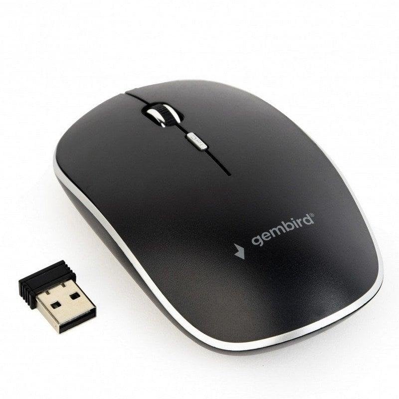 Gembird Ratón Gembird MUSW-4BS-01 Sans Fil 1600DPI Black Ambidextre Silencieux