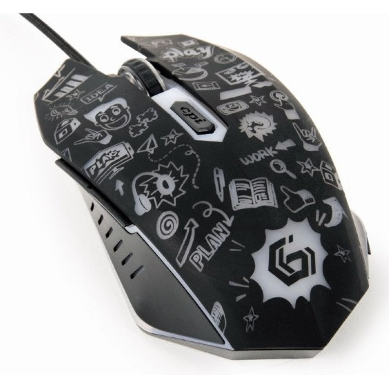 Gembird Gembird Souris 6 Boutons Filaire Optique Led Black