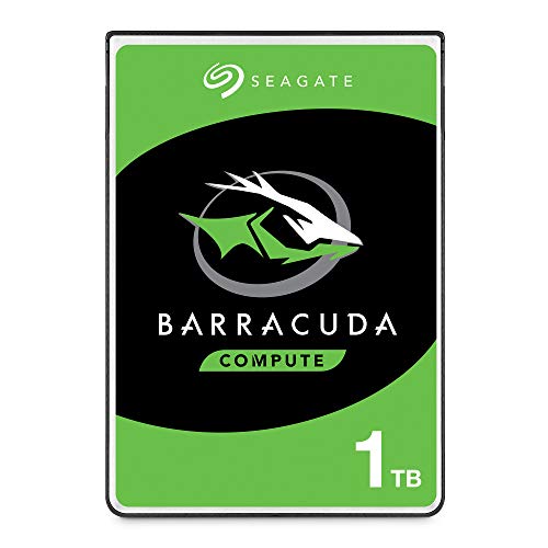 Seagate BarraCuda 1To, Disque Dur Interne HDD, 2.5 pouces, SATA 6 Goit s, 5 400 tr min, 128 Mo de cache, pour PC et ordinateur portable, Ouverture Facile, Services Rescue (ST1000LM048)