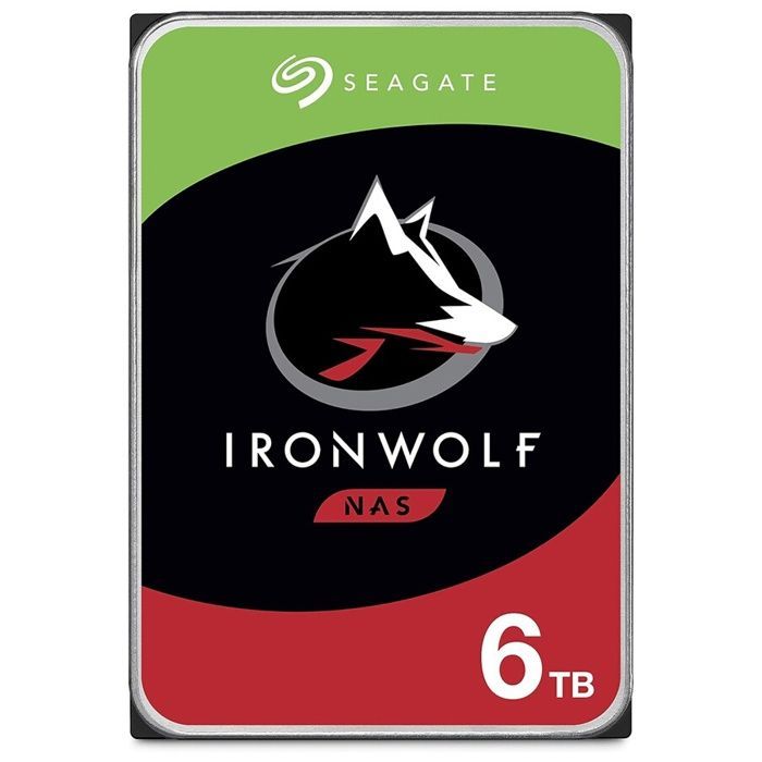 SEAGATE - IronWolf ST6000VNA06 - Disque dur interne - 6 To - Serial ATA-600 - 7200 Tours min - 600 Mo s