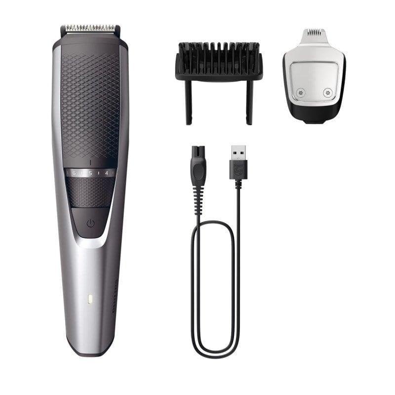 Philips Tondeuse Barbe Visage Philips BEARDTRIMMER Series 3000 BT3239 15 Sans Fil 90min Sec 20 Réglages 2 Sabots Charge Rapide