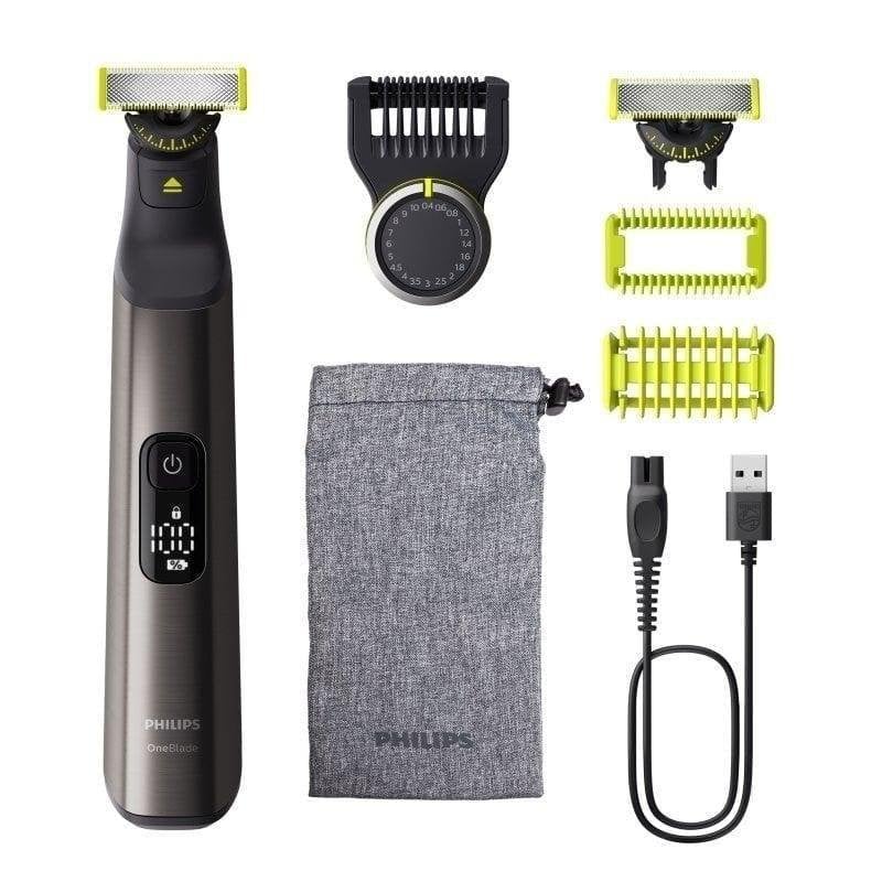 Philips Tondeuse Barbe Philips OneBlade Pro 360 QP6552 15 Sans Fil 120min Sec et Mouillé 20 Réglages Lame 360°