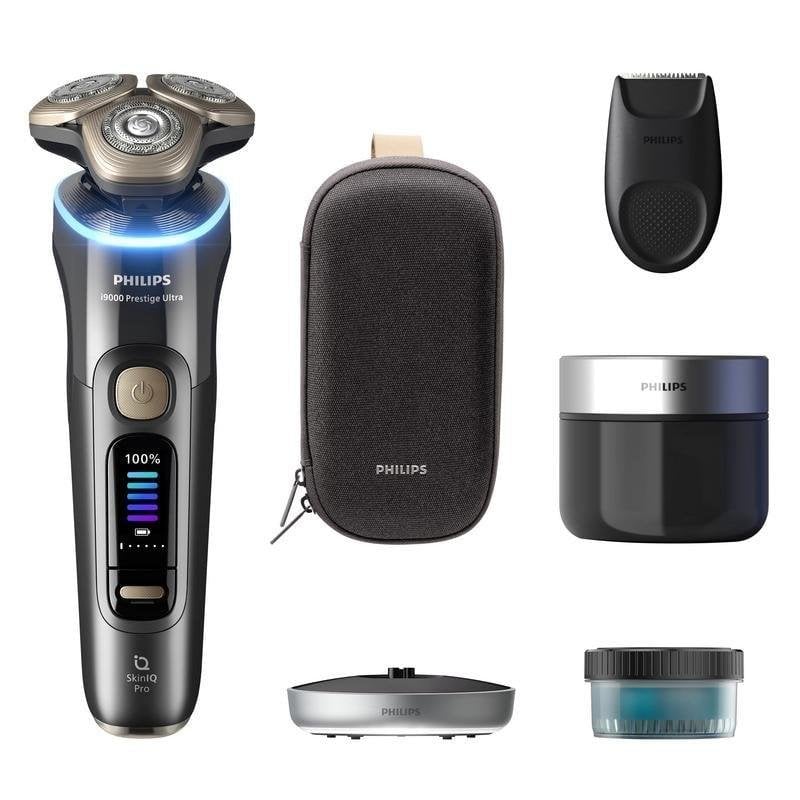 Philips Rasoir Visage Philips i9000 Prestige Ultra XP9402 31 Sans Fil 60min Sec et Humide LCD